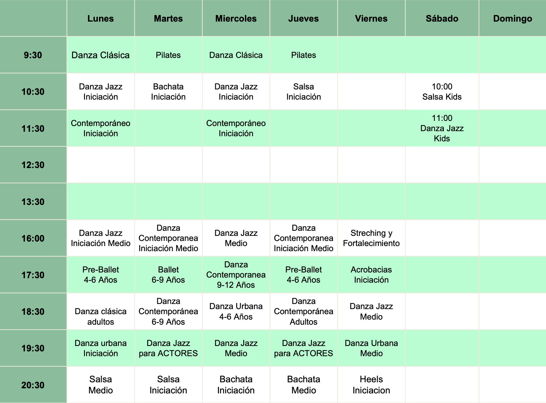 Horario Sala Touché